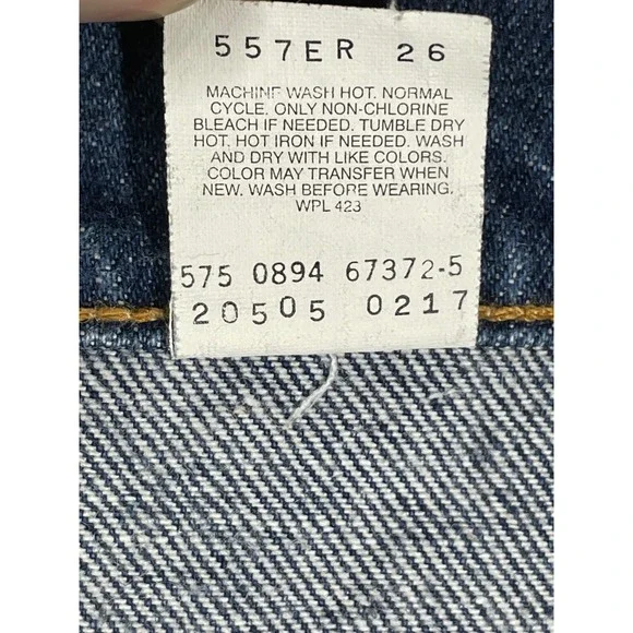 Vintage Levi's Jeans 505 Orange Tab Dark Wash Blue 42x32 Made In USA